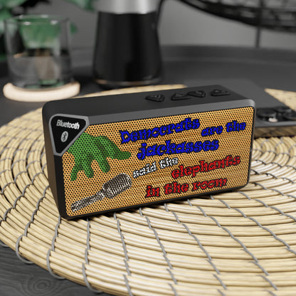 donkeys and elephants - Jabba Bluetooth Speaker (butterscotch wood finish)