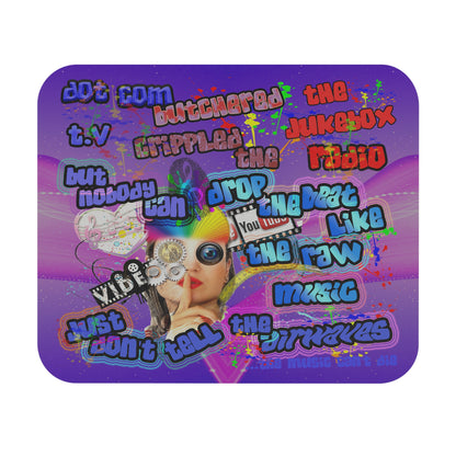 drop the beat - Mouse Pad (Rectangle) (purple-pink wave)