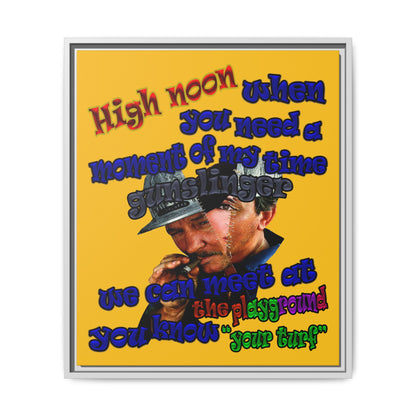 high noon - framed canvas art (yellow)