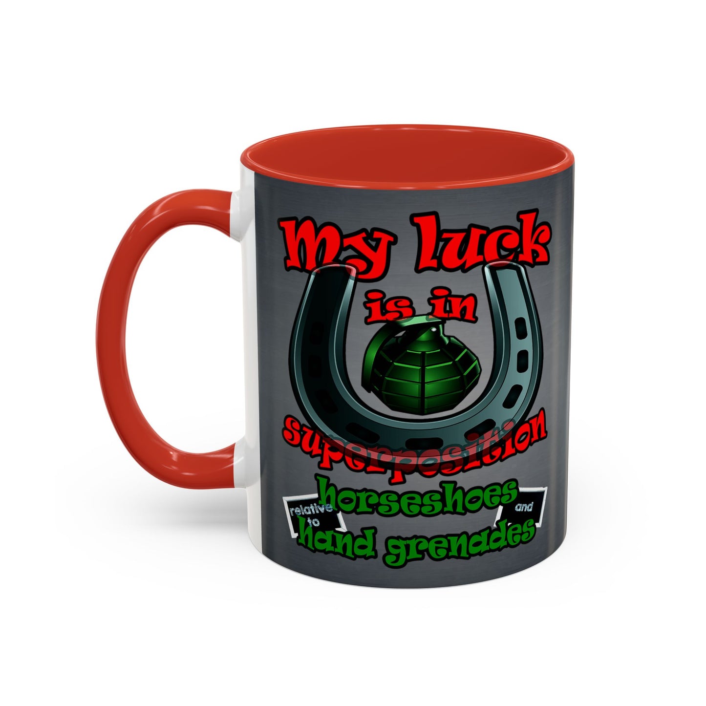 my luck - Accent Mug (grey-light grey)