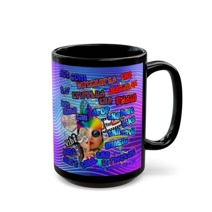 drop the beat - Black Mug (purple wave)