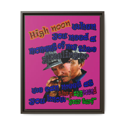 high noon - framed canvas art (pink)