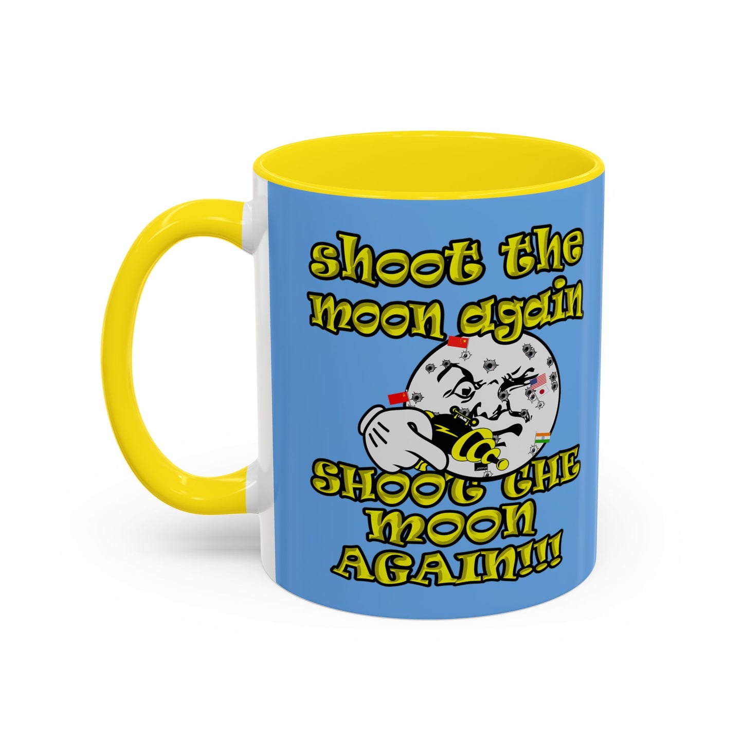 shoot the moon again - Accent Mug (light blue)