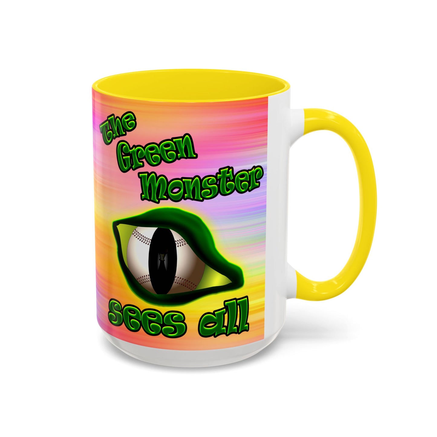 green monster - Accent Mug (color blur)