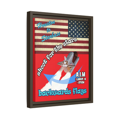 shoot for the stars - framed canvas art (red)