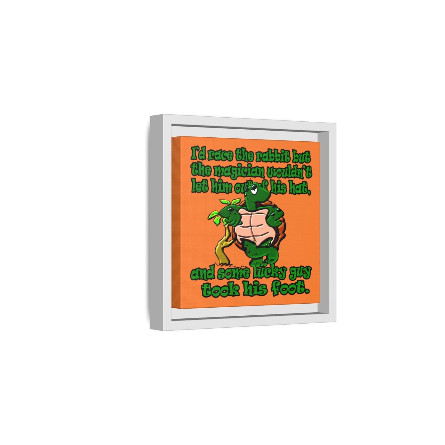 turtle race - framed canvas art (crusta)