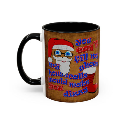 santa's shoes - Accent Mug (brown papyrus)