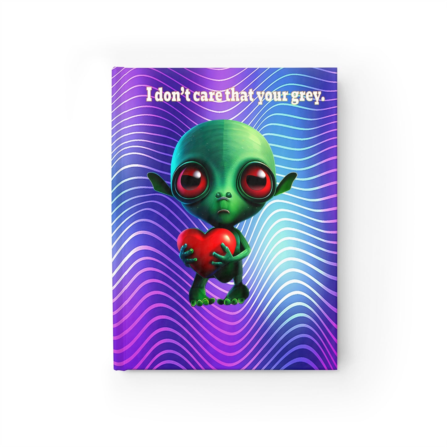 I don't care that your grey - journal-lined (purple wave)
