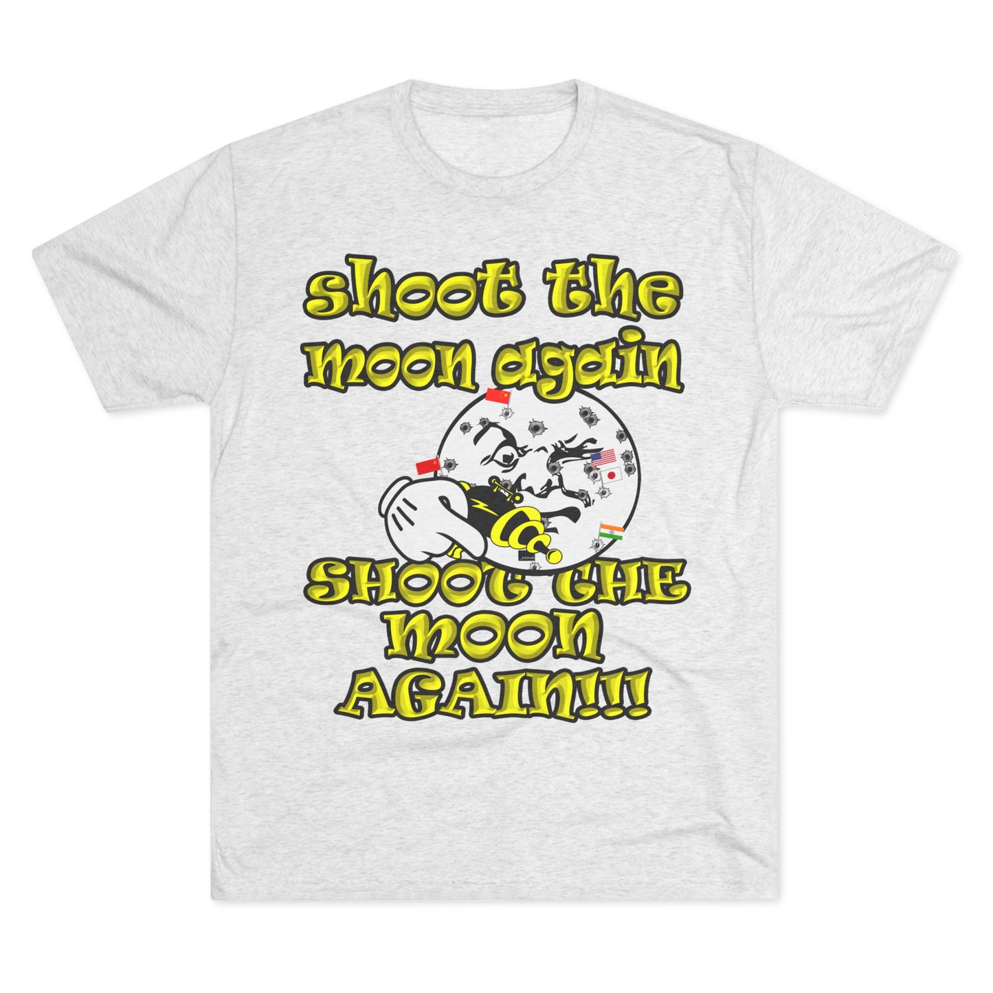 shoot the moon again - Unisex Tri-Blend Crew Tee