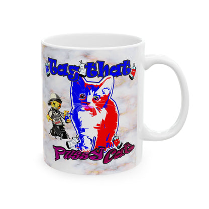 tag that - White Mug (white marble)