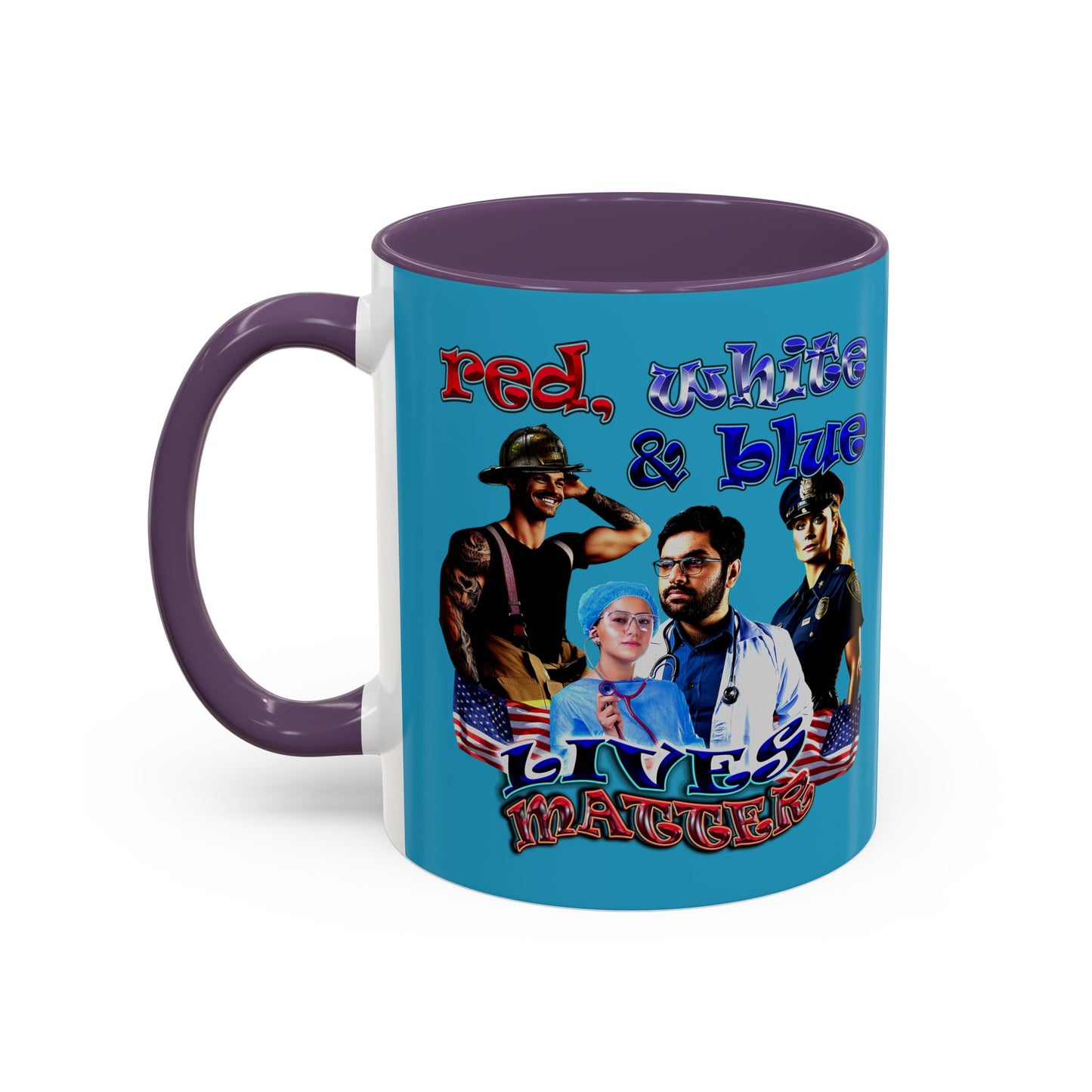 rw&b lives matter - Accent Mug (turquoise)