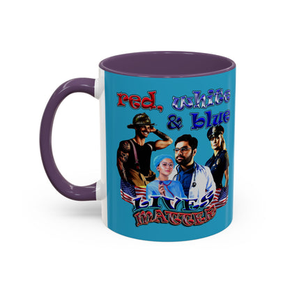 rw&b lives matter - Accent Mug (turquoise)