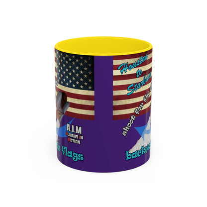 shoot for the stars - Accent Mug (purple)