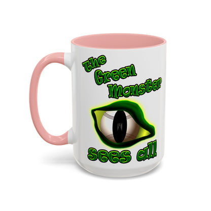 green monster - Accent Mug (white)
