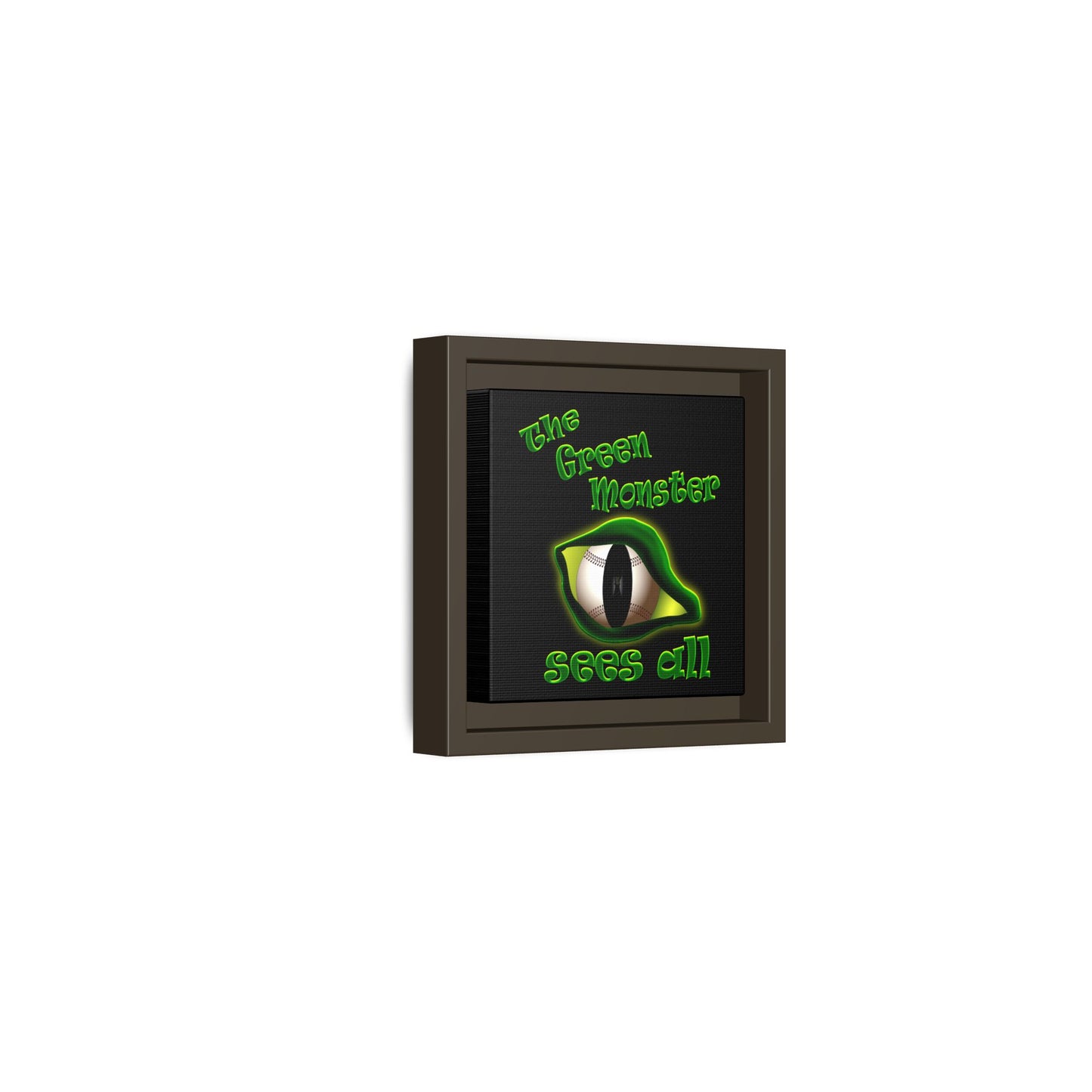 green monster - framed canvas art (black)