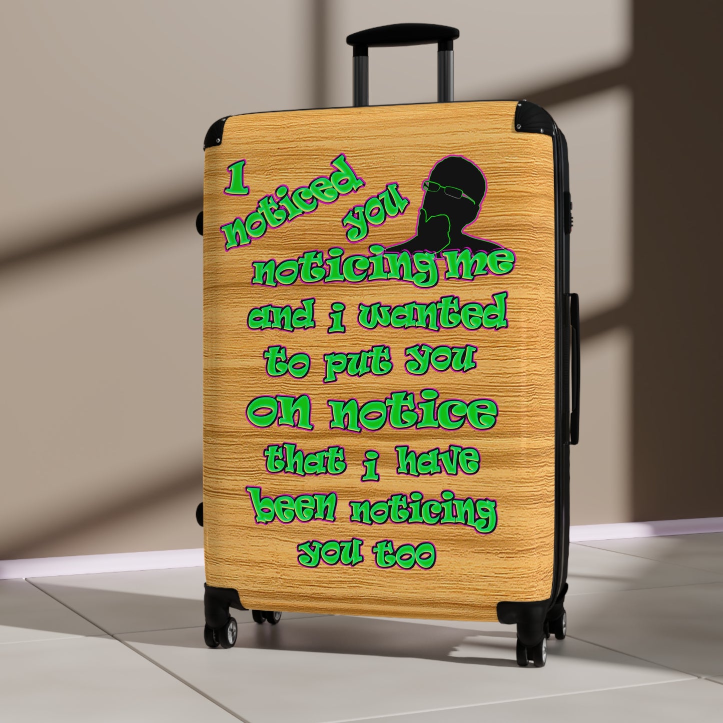 noticed you noticing - Suitcase (butterscotch wood finish)