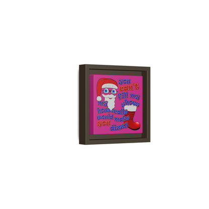 santa's shoes - framed canvas art (pink)
