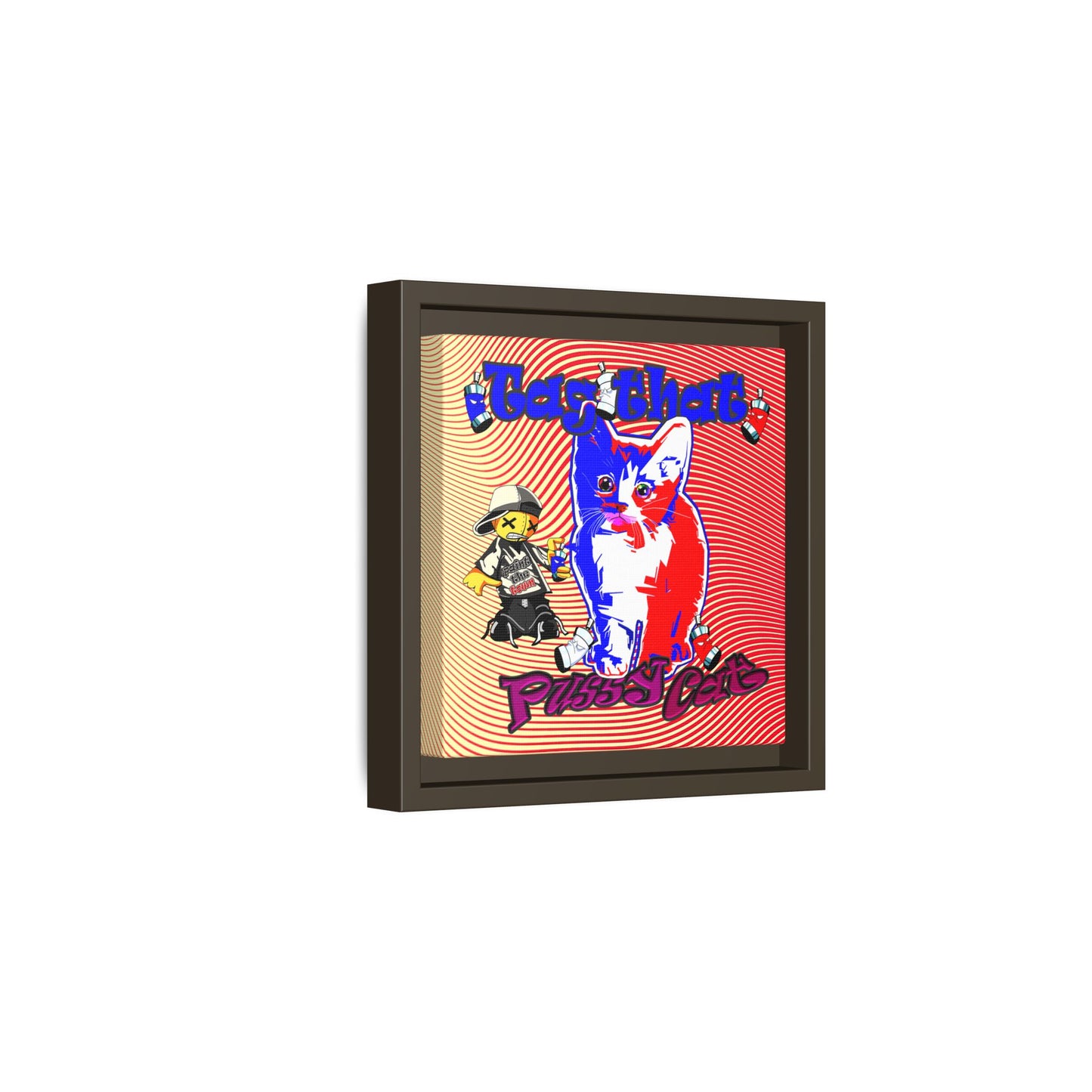 tag that - framed canvas art (yellow-orange wave)