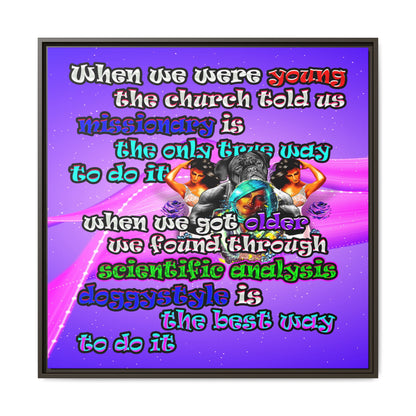 doggystyle - framed canvas art (purple-pink wave)