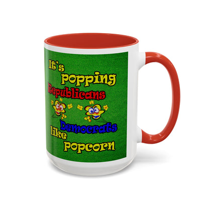 popping like popcorn - Accent Mug (green turf)