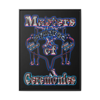 em cee squared - framed canvas art (black)