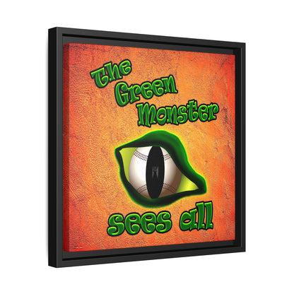 green monster - framed canvas art (burnt orange)