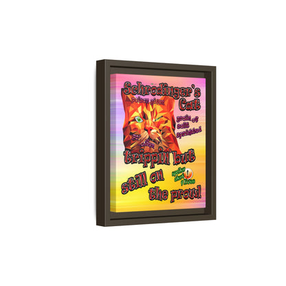 schrodinger's cat - framed canvas art (color blur)
