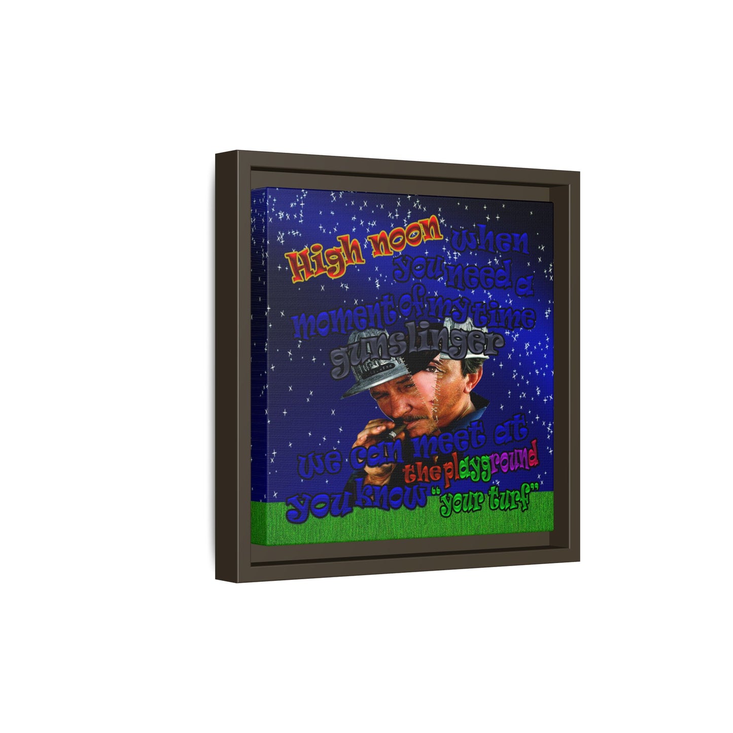 high noon - framed canvas art ('snoops' background)