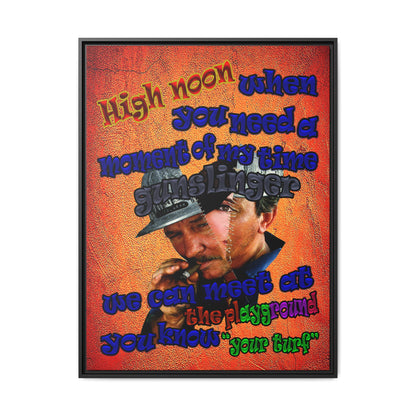 high noon - framed canvas art (burnt orange)