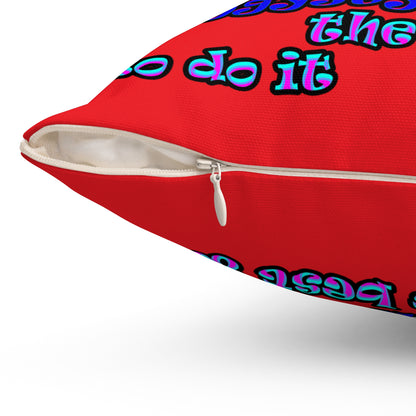 doggystyle - Spun Polyester Square Pillow - (red)