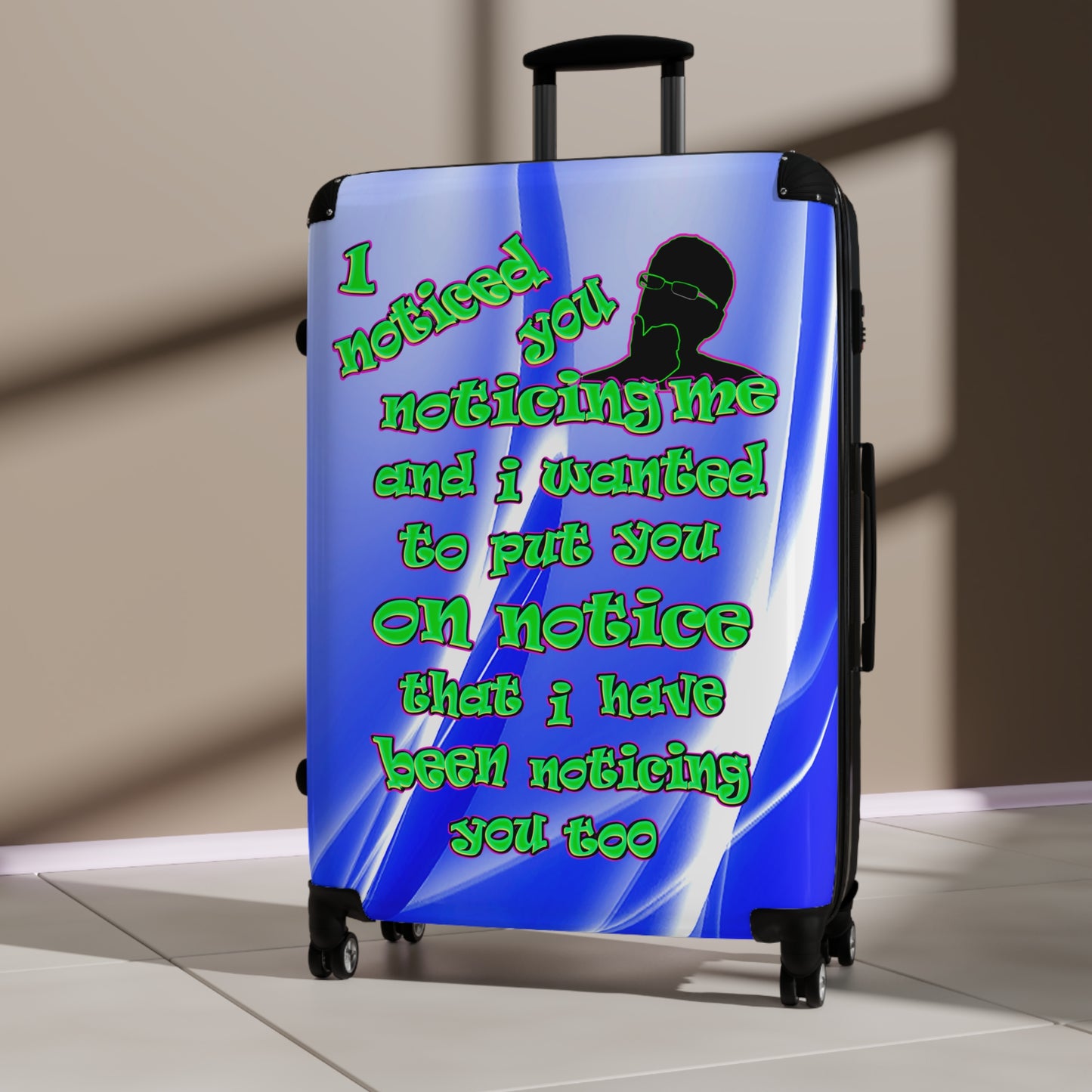 noticed you noticing - Suitcase (blue-white wave)