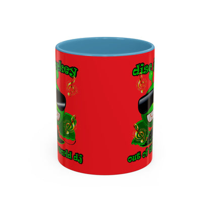 disc jockey - Accent Mug (red)