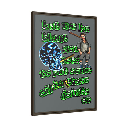 og - framed canvas art (dark grey)