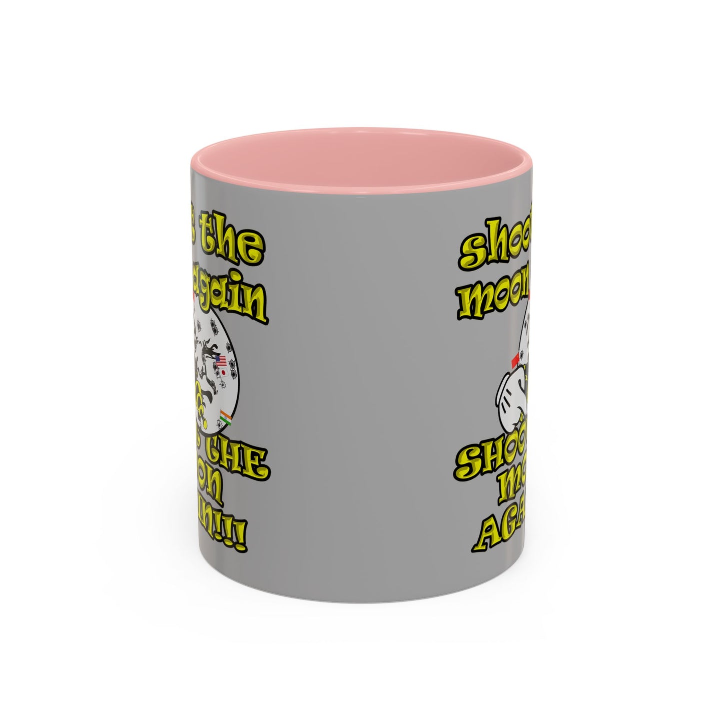 shoot the moon again - Accent Mug (light grey)