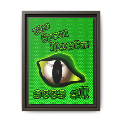 green monster - framed canvas art (logo green)