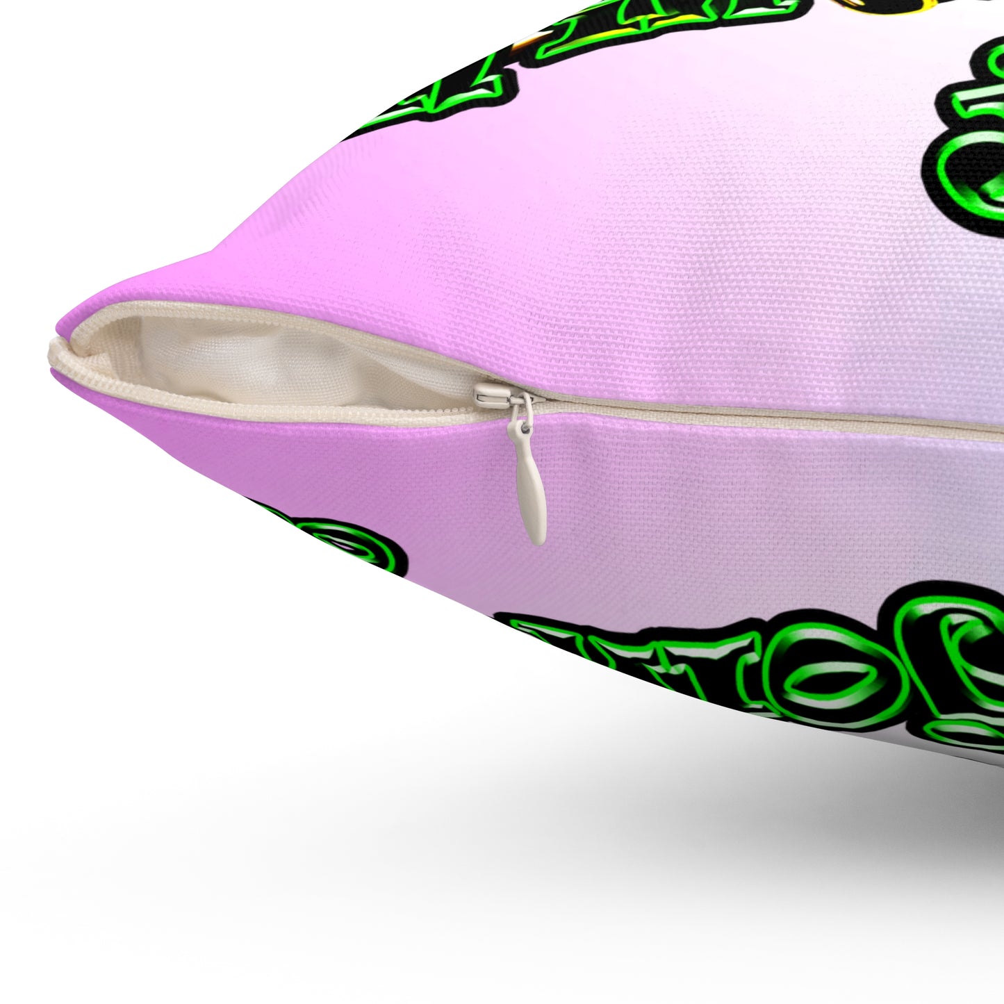 og - Spun Polyester Square Pillow - (light blue-pink wave)