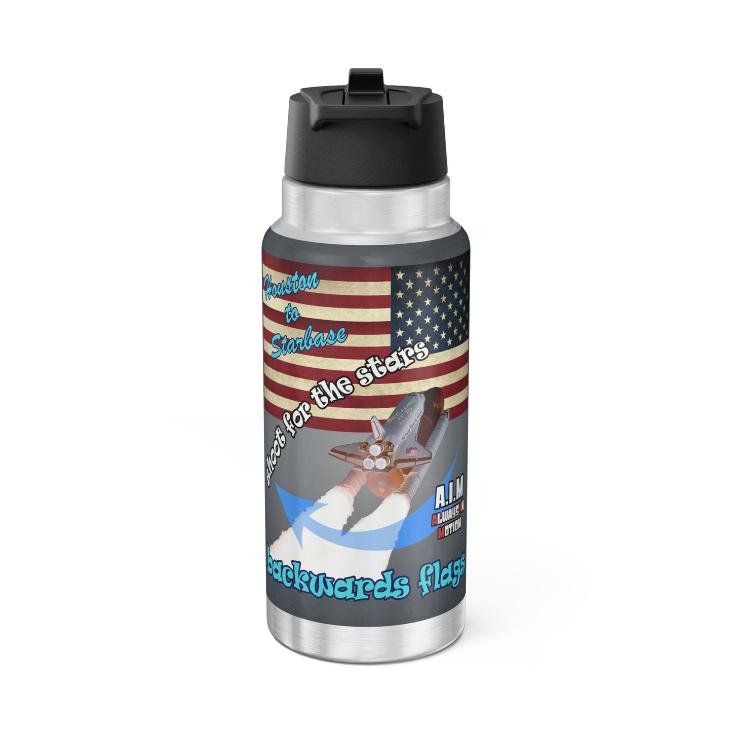 shoot for the stars - Gator Tumbler, 32oz (grey-light grey)