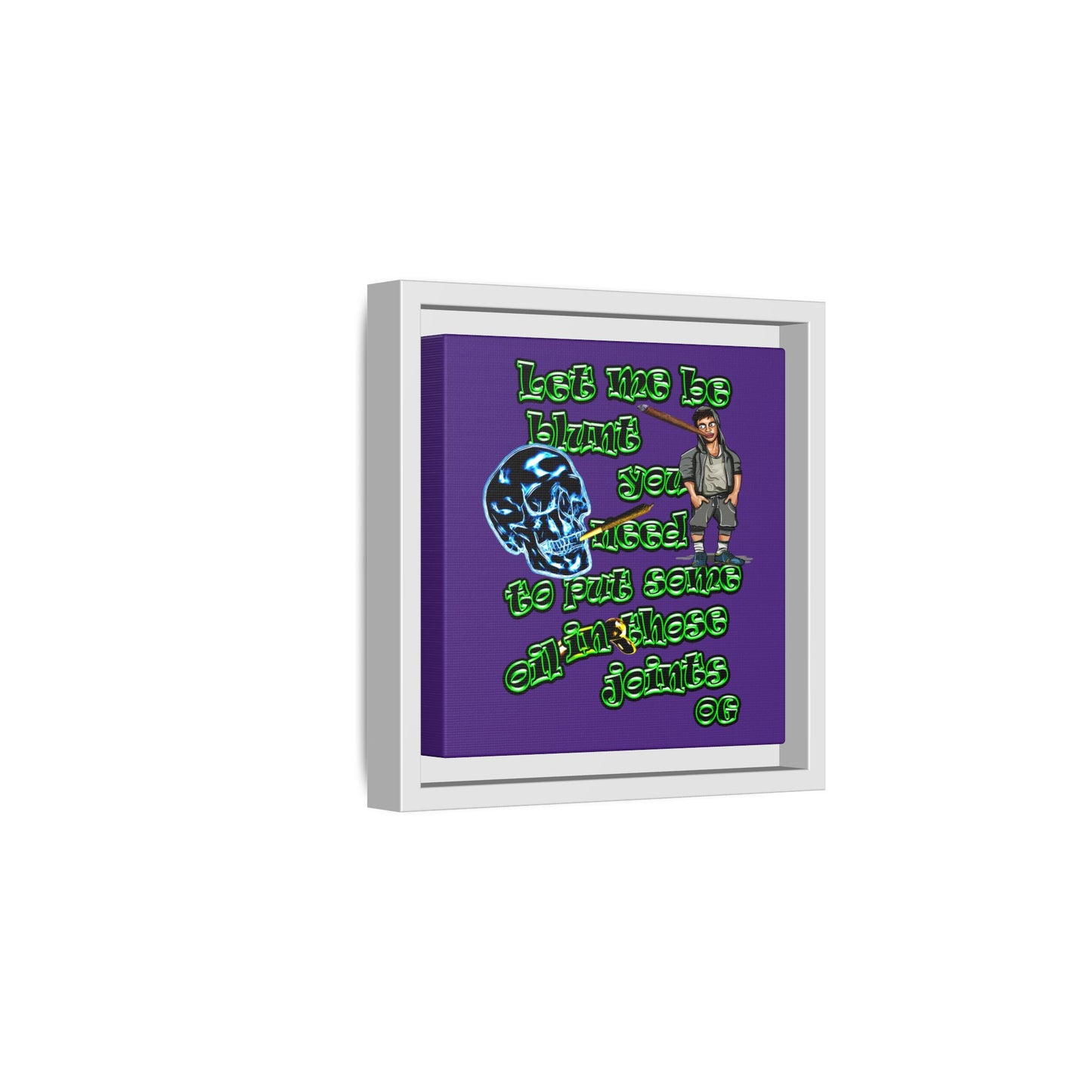 og - framed canvas art (purple)