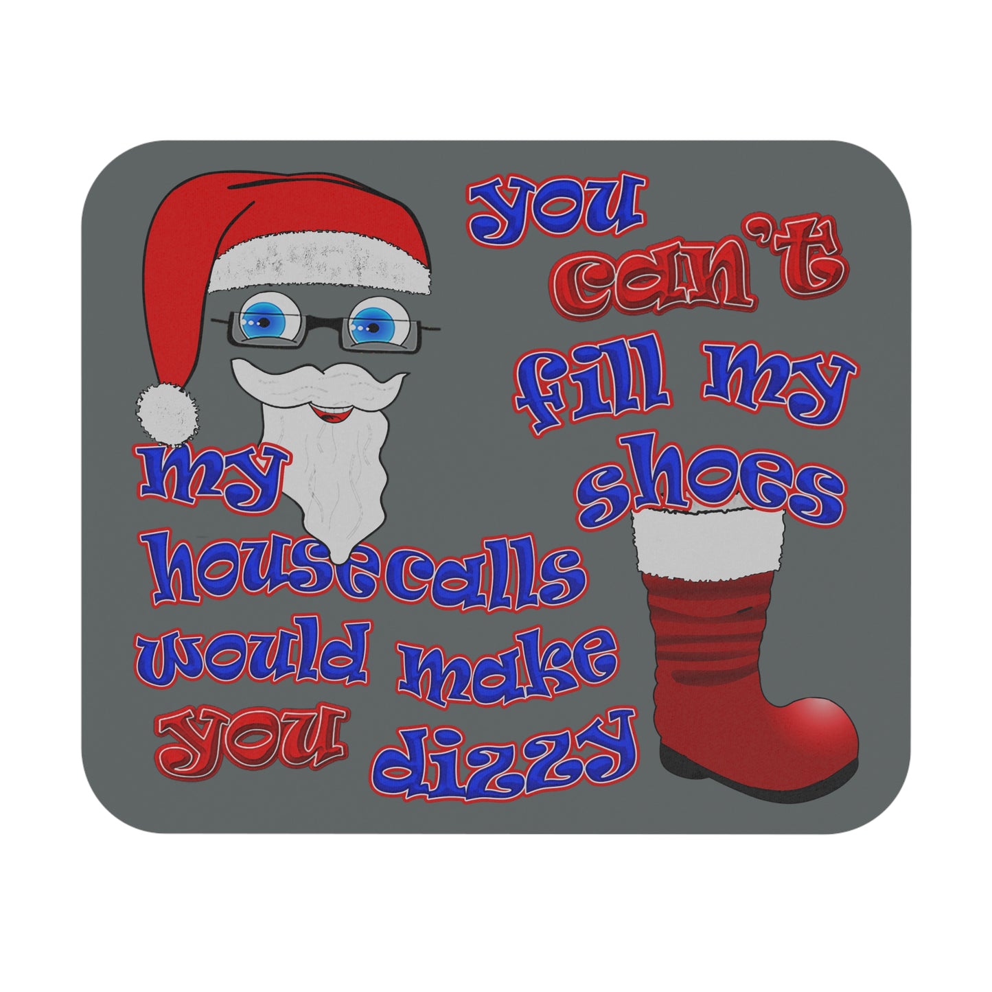 santa's shoes - Mouse Pad (Rectangle) (dark grey)