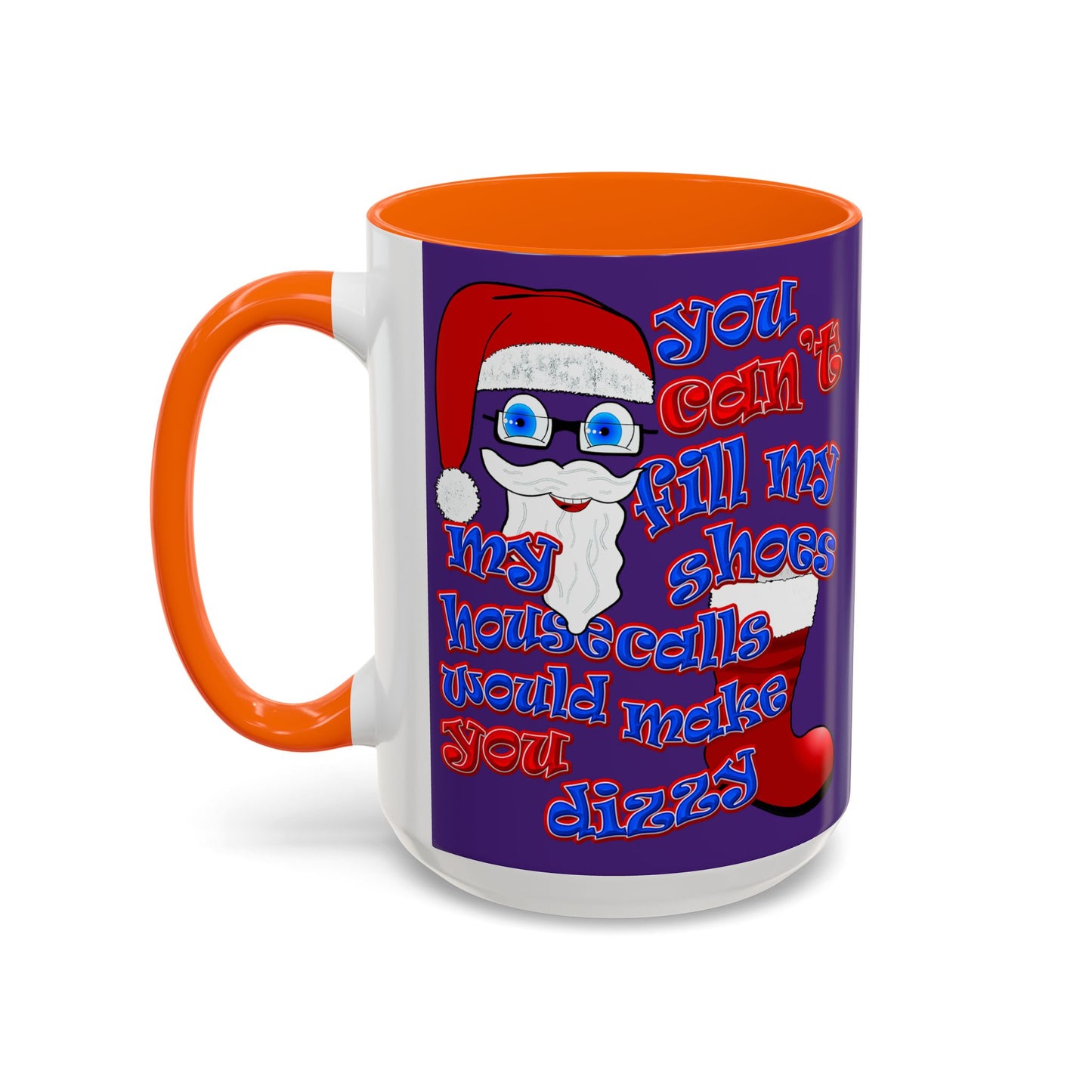 santa's shoes - Accent Mug (purple)