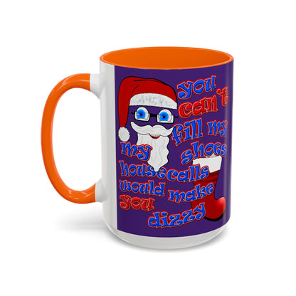 santa's shoes - Accent Mug (purple)