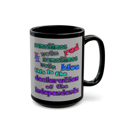 declaration of the independents - Black Mug (light grey)