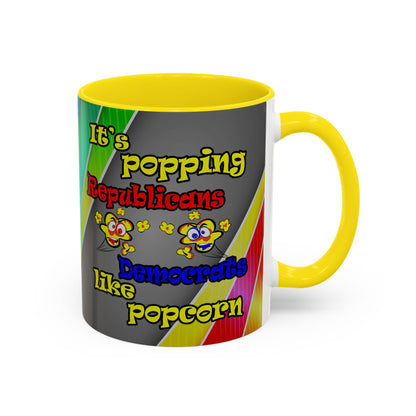 popping like popcorn - Accent Mug (rainbow split)