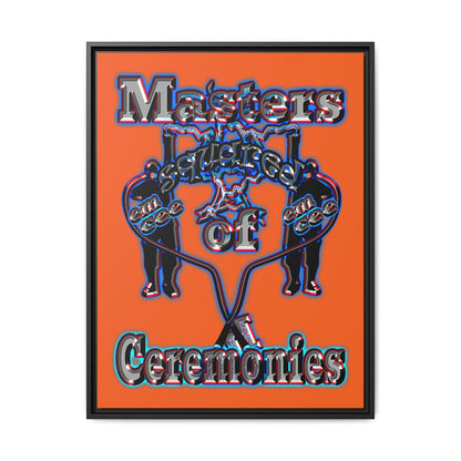em cee squared - framed canvas art (orange)