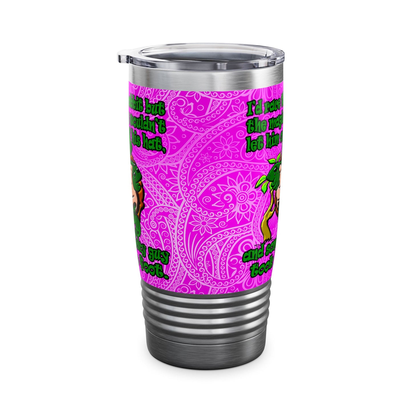 turtle race - Ringneck Tumbler, 20oz (pink swirl)