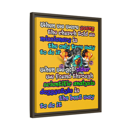 doggystyle - framed canvas art (yellow)