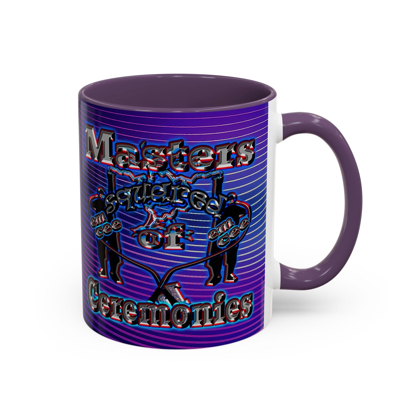 em cee squared - Accent Mug (purple wave)