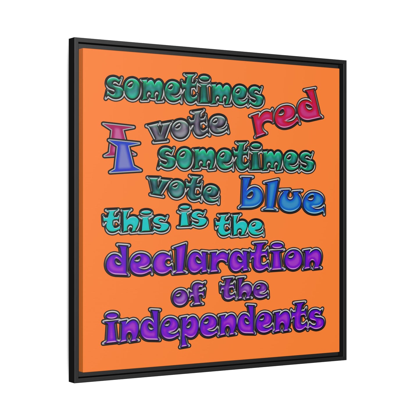 declaration of the independents - framed canvas art (crusta)
