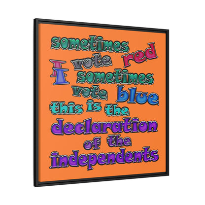 declaration of the independents - framed canvas art (crusta)