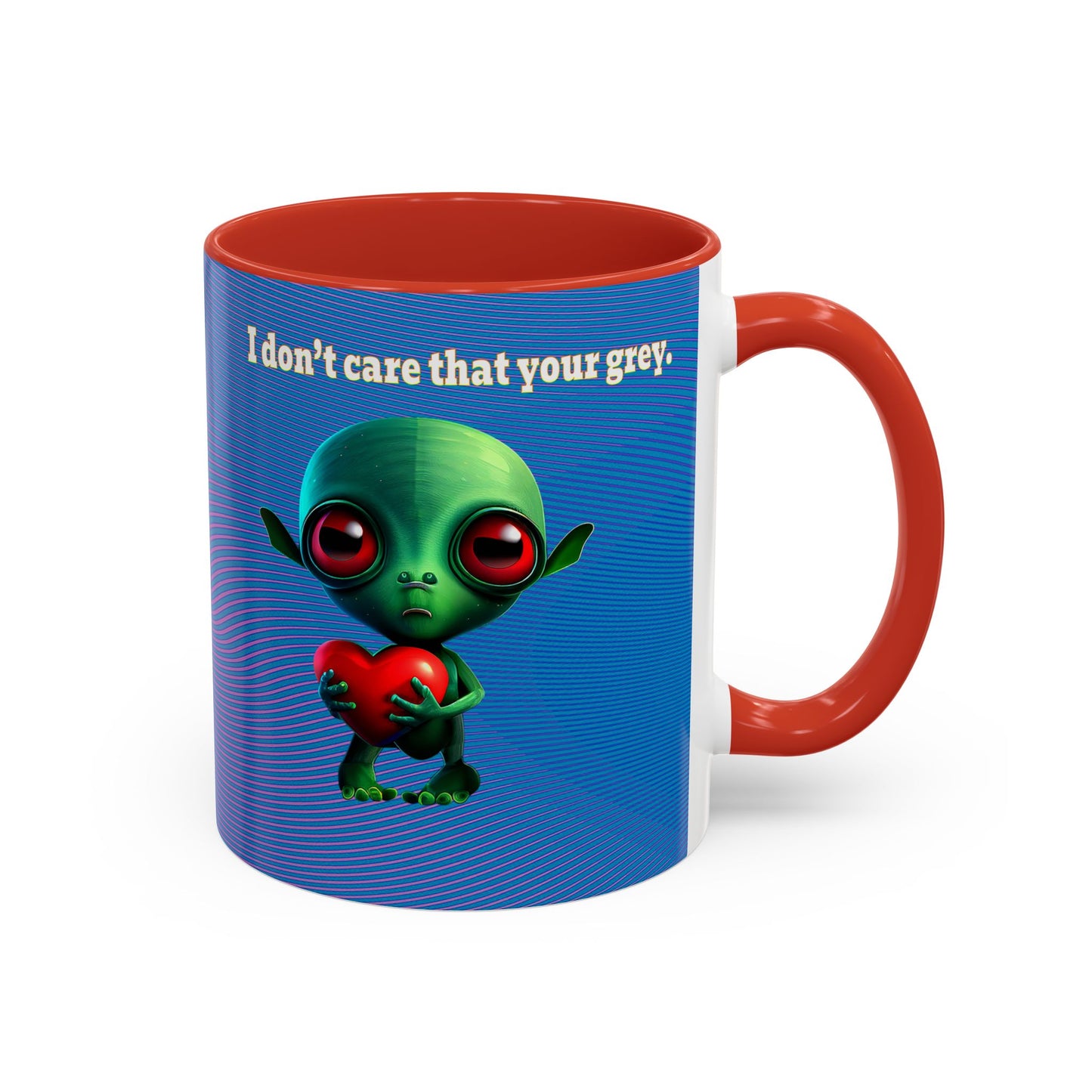I don't care that your grey - Accent Mug (light blue-purple wave)